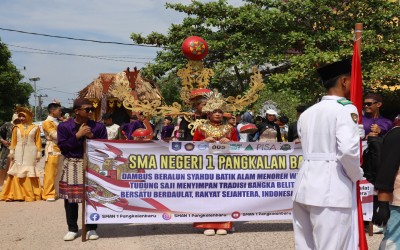 Semangat Melestarikan Budaya Lokal di Karnaval Bangka Tengah